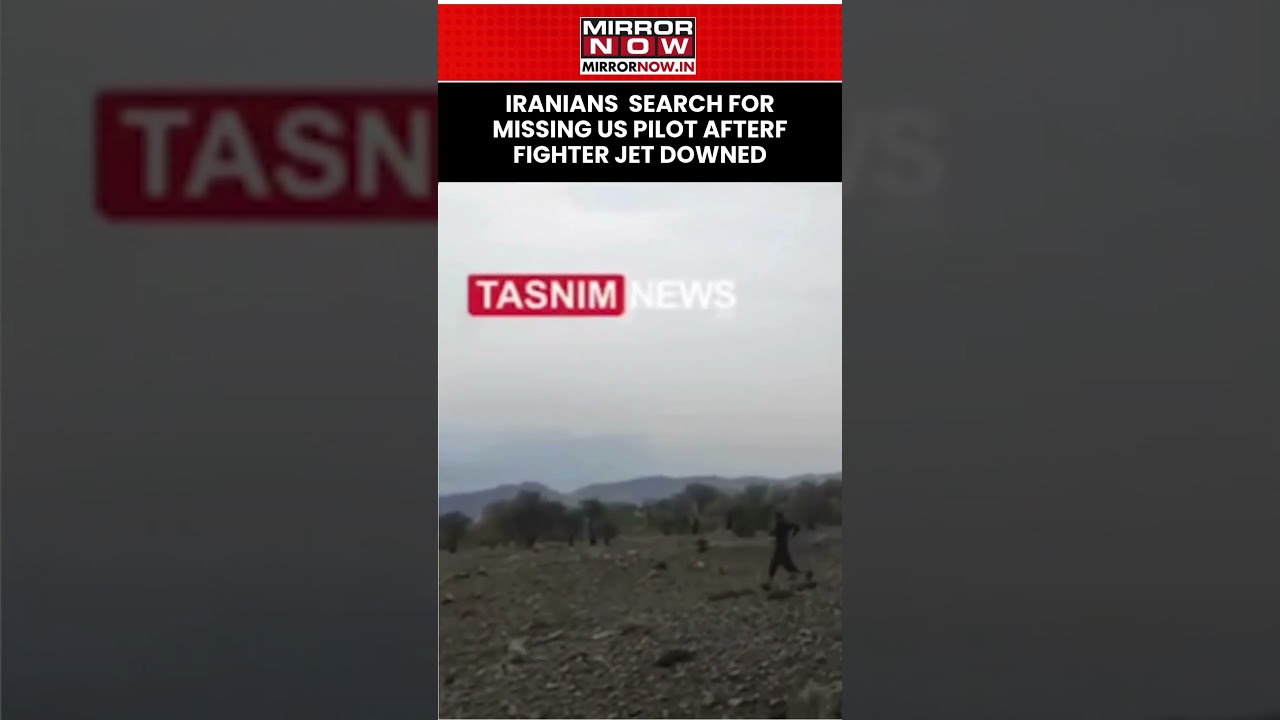 Locals In Iran Search For Missing US Pilot After IRGC Claims To Shoot Down Fighter Jet #shorts