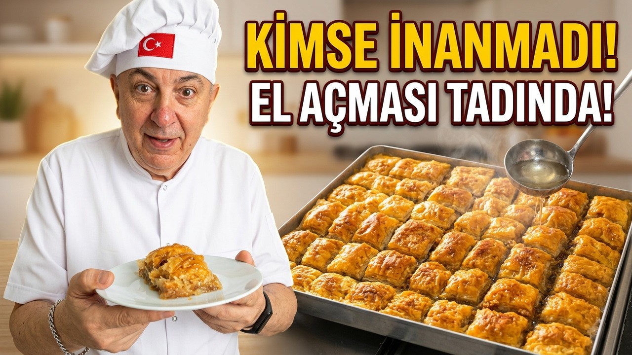 Kimse Hazır Yufka Olduğuna İnanmadı! 🤫 El Açması Tadında Nar Gibi Kızaran Cevizli Baklava