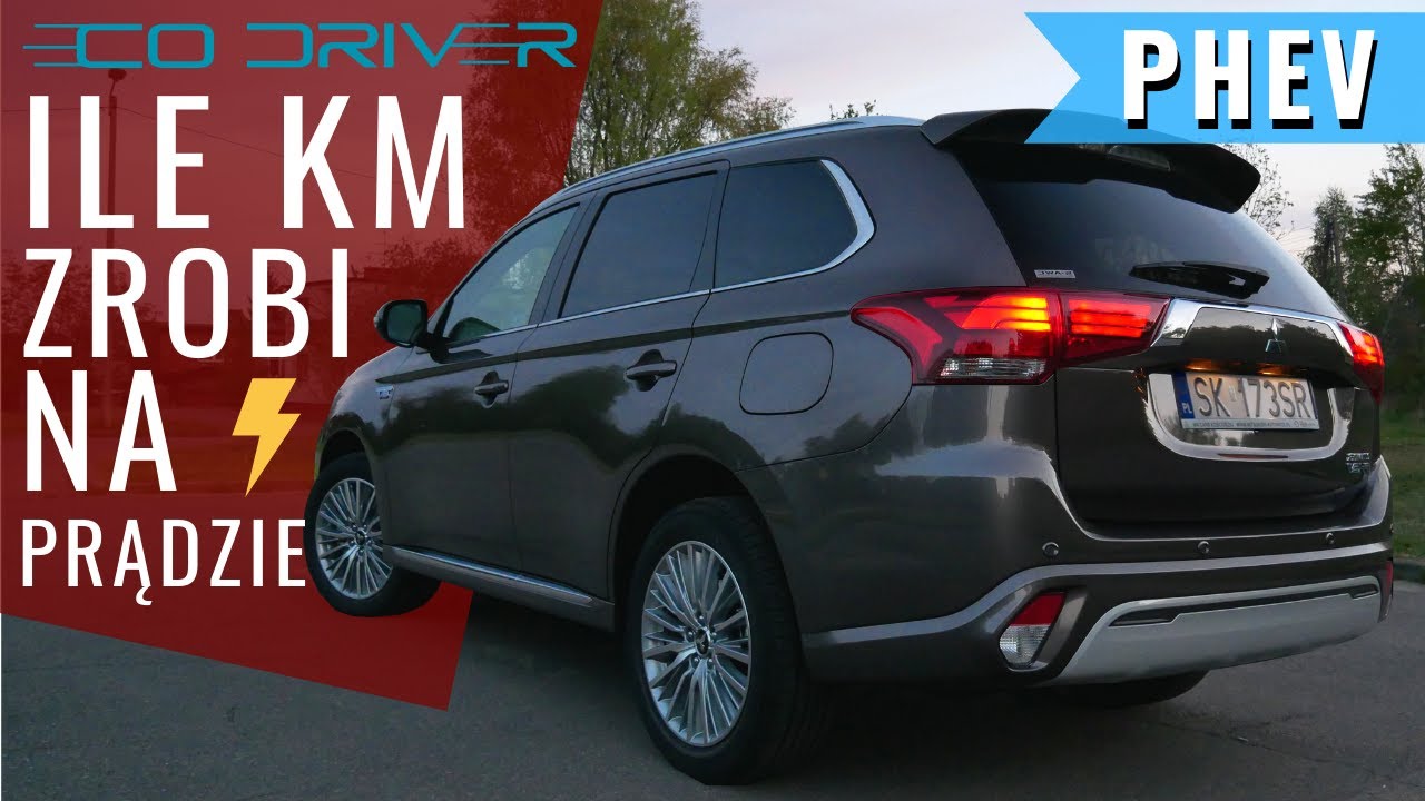 Mitsubishi Outlander PHEV - Zasięg w trybie elektrycznym EV, 2.4 224 KM (ile przejedzie na prądzie?)