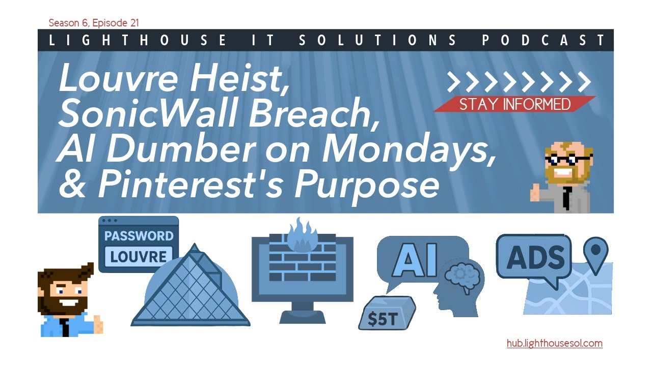 Louvre Heist, SonicWall Breach, AI Dumber on Mondays, & Pinterest's Purpose