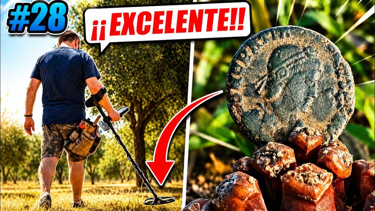 🔴🪙 DESCUBRO un pequeño TESORO de la ANTIGUA ROMA con mi DETECTOR de METALES.