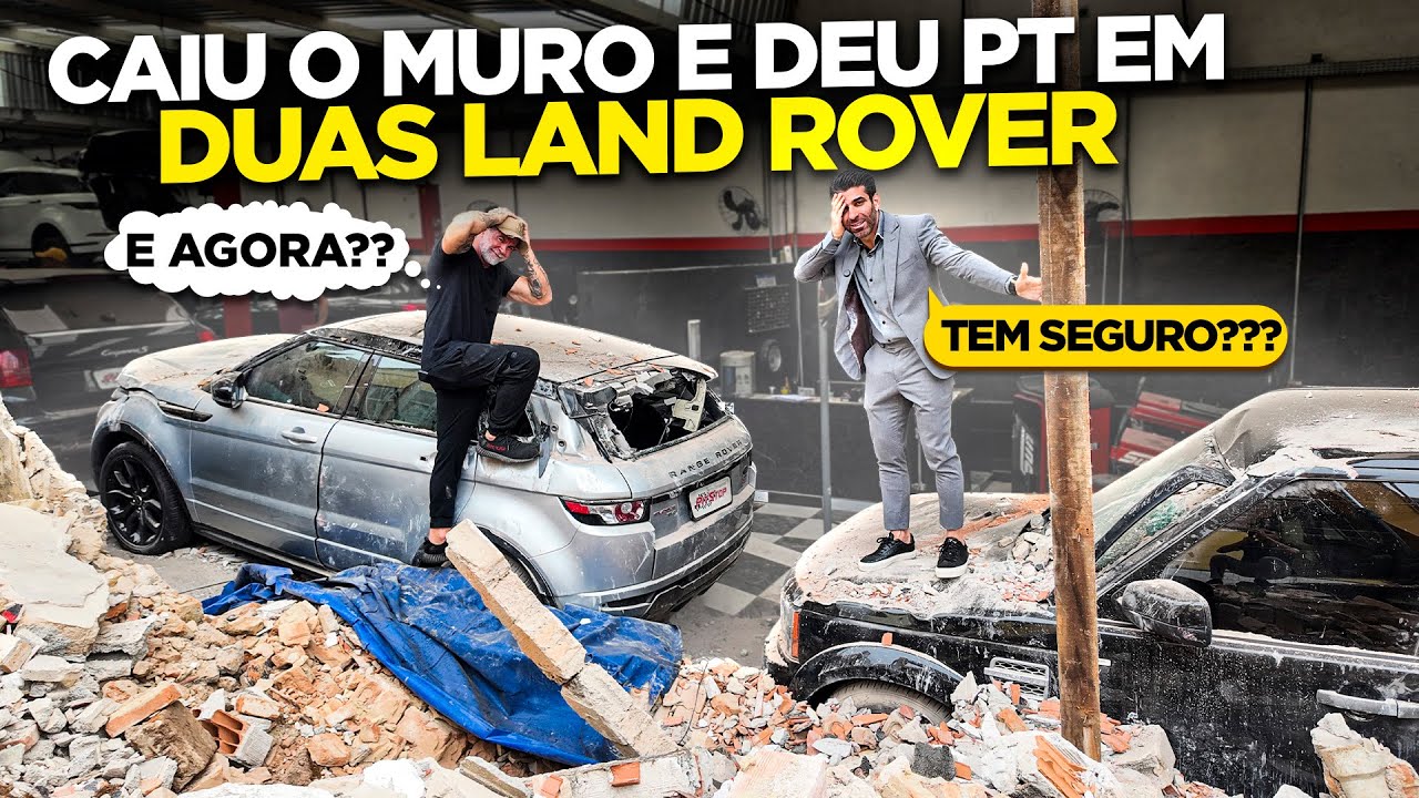 O MURO DA OFICINA DO ARNALDO CAIU EM CIMA DE DUAS LAND ROVER - O SEGURO COBRE???