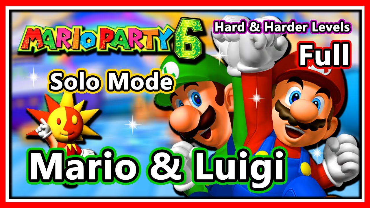 Mario Party 6 - Solo Mode | Hard & Harder Level | Mario & Luigi | Full Game!