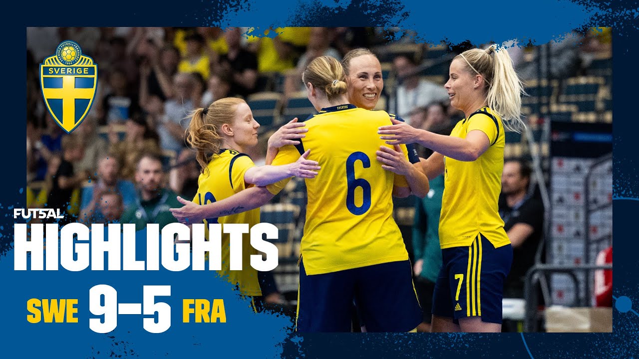 Highlights futsal dam | Sverige–Frankrike 9–5 | Seger framför rekordpublik