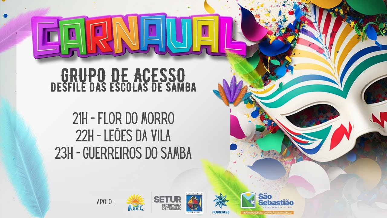 CARNAVAL SÃO SEBASTIÃO 2025 | DESFILE DAS ESCOLAS DE SAMBA | GRUPO DE ACESSO | WEBTV SÃO SEBASTIÃO