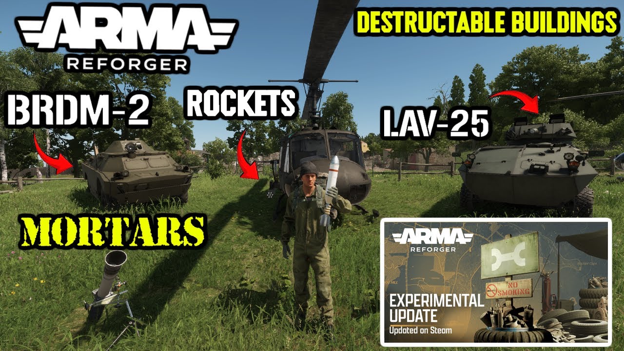 ARMA REFORGER | LAV-25, MORTARS, DESTRUCTABLE BUILDINGS, ROCKET PODS & MORE (Experimental Update)