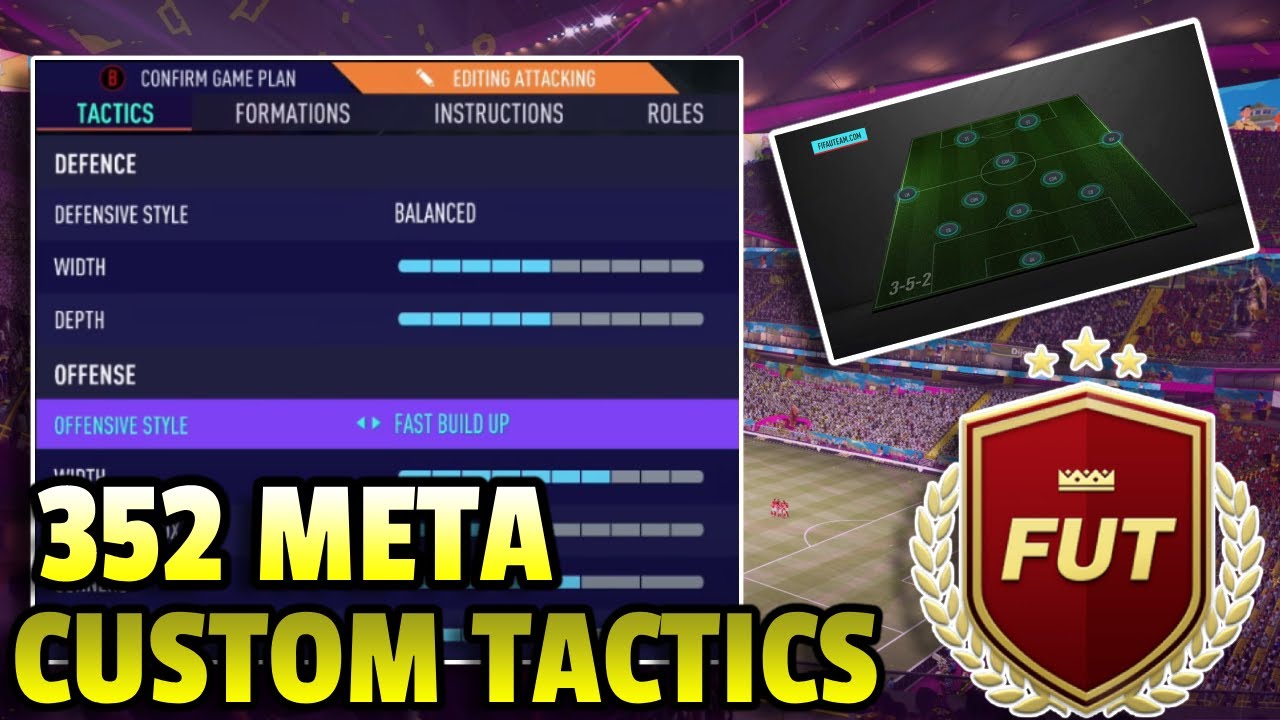 FIFA 21 MOST *META* 352 CUSTOM TACTICS & PLAYER INSTRUCTIONS POST PATCH! | FIFA 21 ULTIMATE TEAM