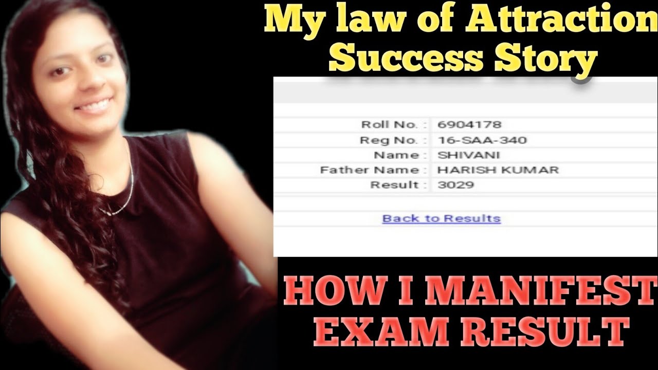 How I Manifest My Exam Result||My Law Of Attraction Success Story|| Get Success in Exams||