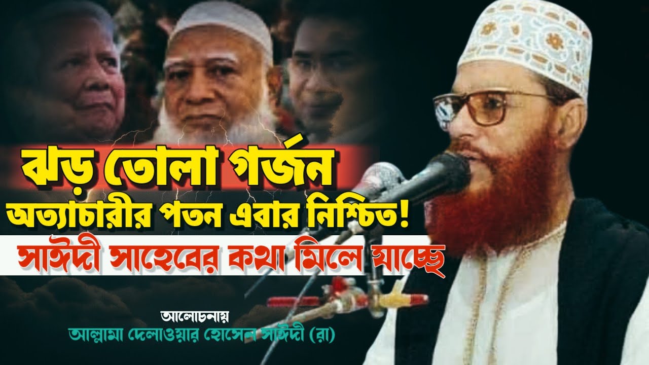 ঝড় তুলা ওয়াজ _ অত্যাচারীর পতন হবেই হবে | Allama Delwar Hussain Saidee | Bangla Waz