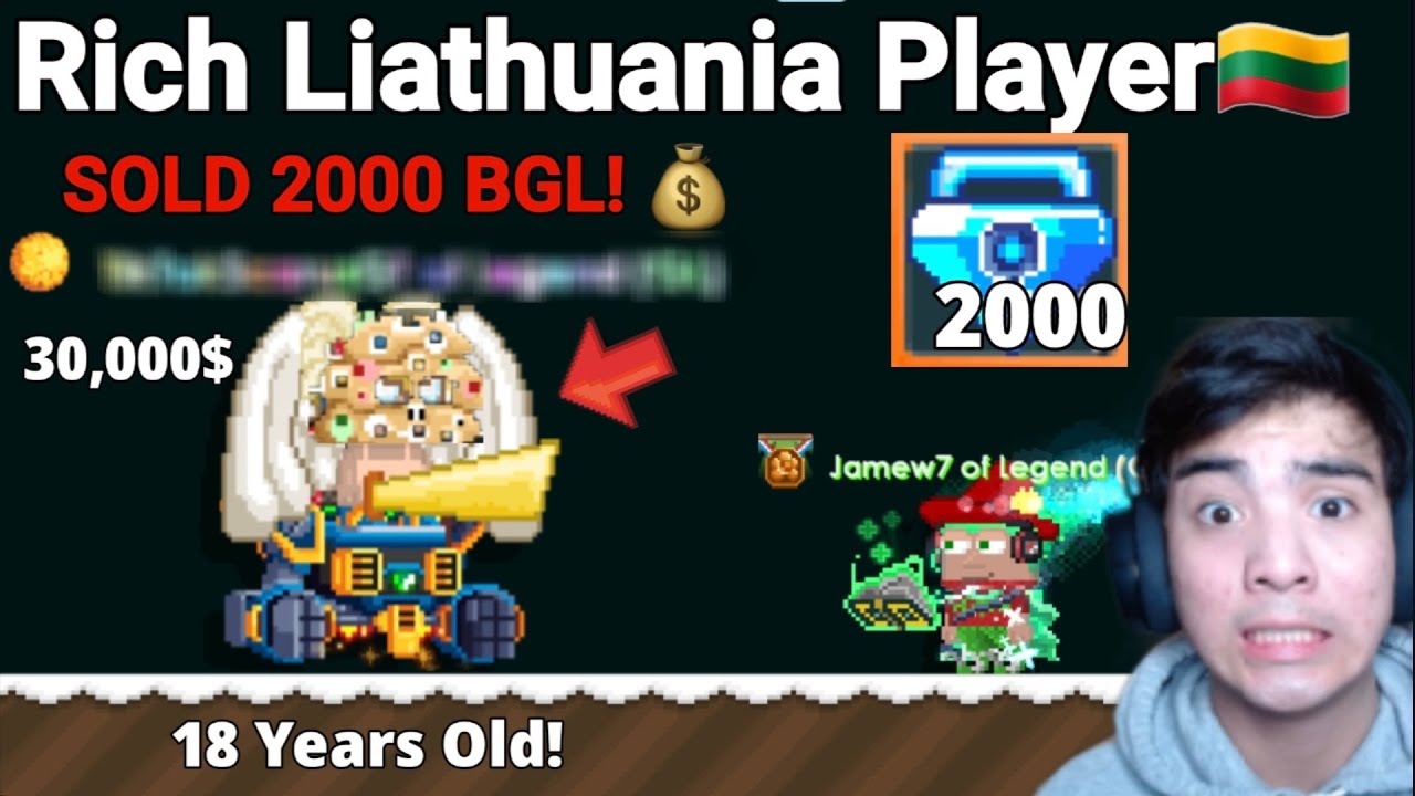 A Rich Player from Lithuania SOLD his 2000BGL For 30,000&euro; (Easy Money) - Growtopia