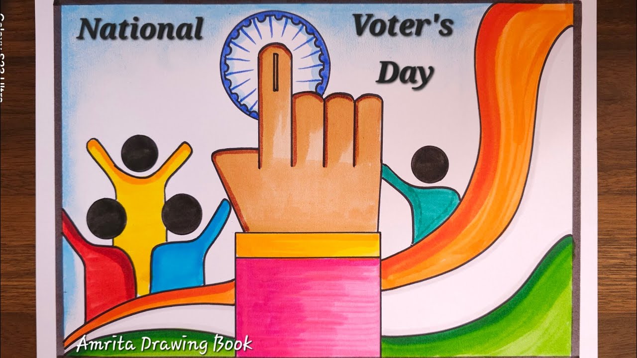 National Voter's Day Drawing |मतदाता जागरूकता Drawing |Voter's Awareness poster |Voter's Day Drawing