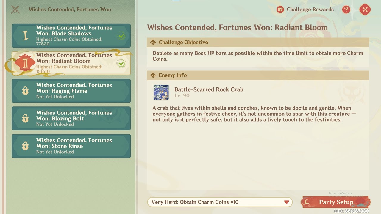 Wishes Contended Fourtunes Won : Radiant Bloom | A Lanternlit Event | Genshin Impact 6.3 Event