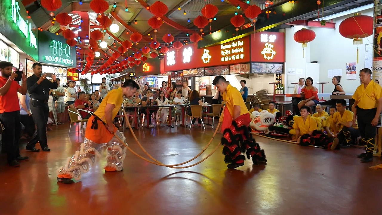 2017 Kung Fu Qigong 功夫气功 at Old Shanghai Food Court in Perth Australia Chinatown - Yarn Yee Tong 仁義堂