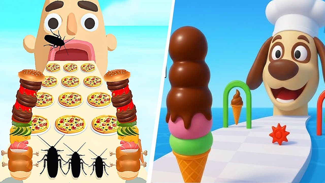 Sandwich Runner 🆚 Stacky Ice Cream Runner🌻🧿🌺🌈Max Levels Walkthrough Android IOS Update Gameplay 4937
