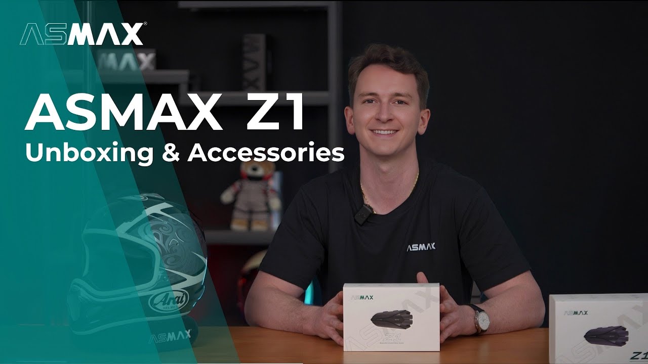 ASMAX Z1 Motorcycle Bluetooth Headset | Unboxing & Accessories