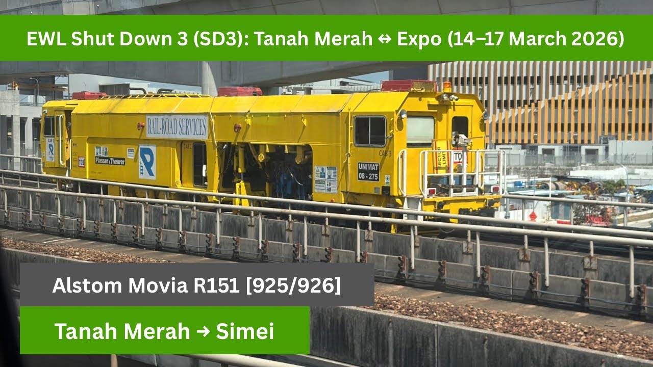 [EWL SD3] SMRT Alstom Movia R151 – 925/926: Tanah Merah → Simei