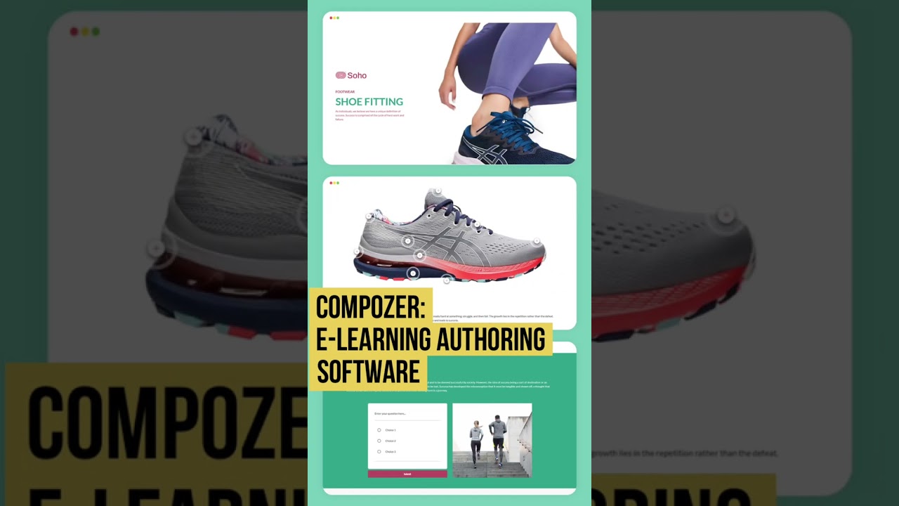Easy-to-use interface enables you to create engaging e-learning content with no programming skills.