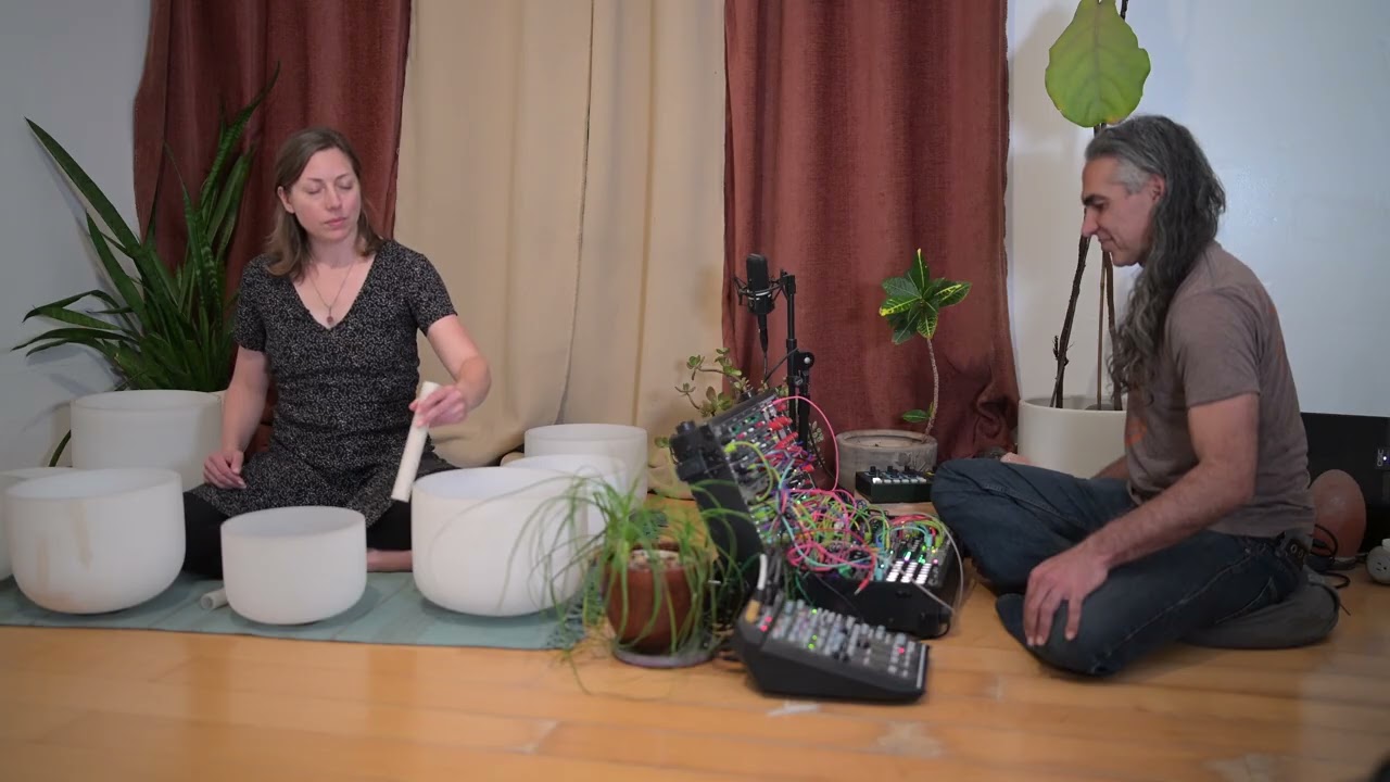 8-minute Ocean Wave Meditation | Modular Synth Crystal Bowl