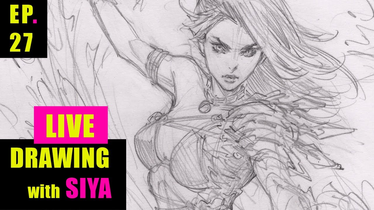 DRAWING A COMIC BOOK CHARACTER - Aspen from Fathom | LIVE DRAWING with Siya Oum | Episode 27