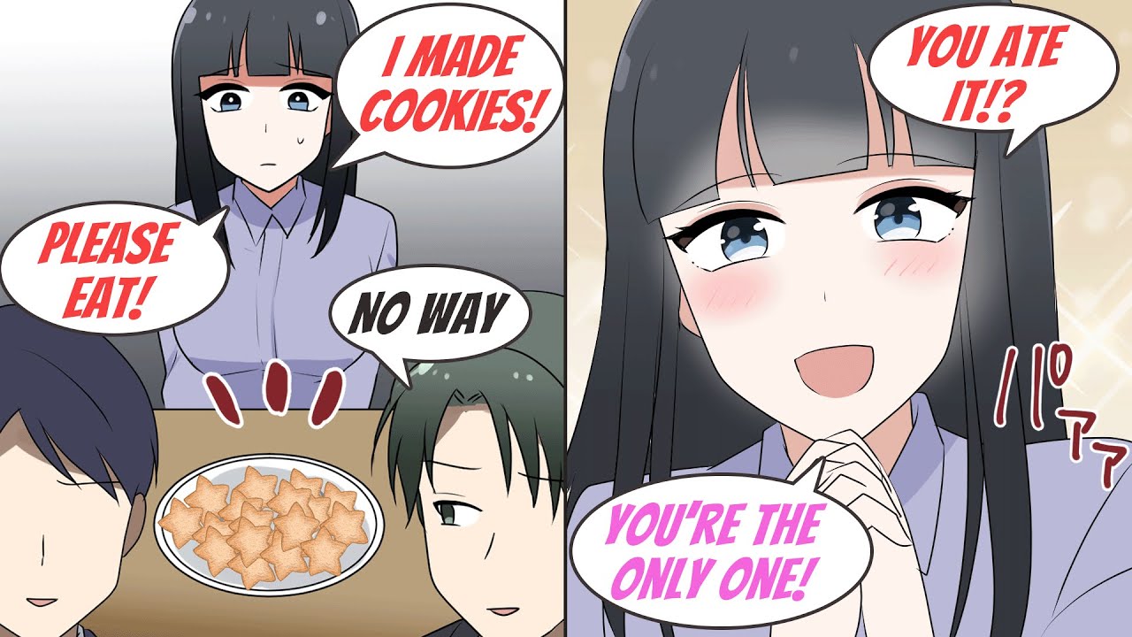 A plain female employee brought homemade sweets but nobody would eat so I ate it for her 【Manga dub】