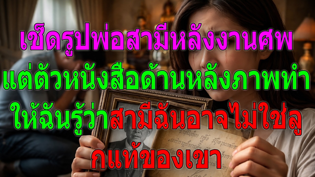 เช็ดรูปพ่อสามีหลังงานศพ แต่ข้อความหลังภาพทำให้รู้ว่าสามีอาจไม่ใช่ลูกแท้ของเขา