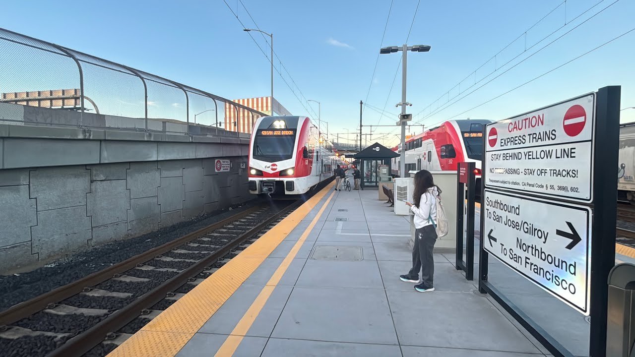 Northbound Local @caltrain #153 and getting on Southbound Limited Stop @caltrain #428 at SSF Station