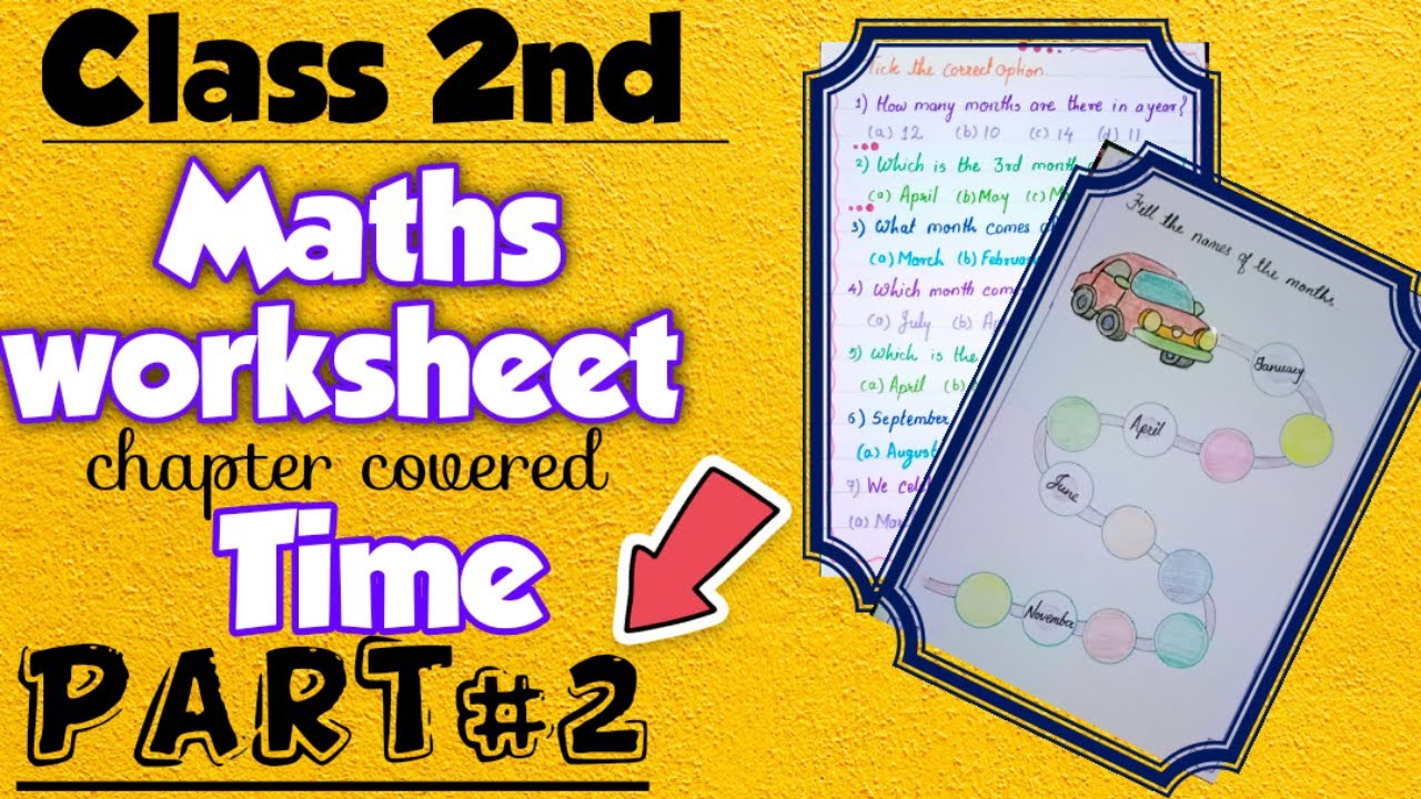 Class 2 Maths worksheet based on chapter Time includes questions on Calendar | class 2 time