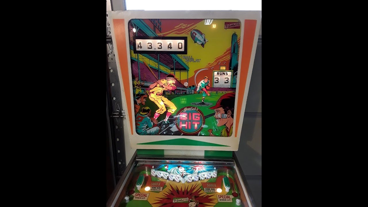 BIG HIT PINBALL MACHINE - BY GOTTLIEB 1977