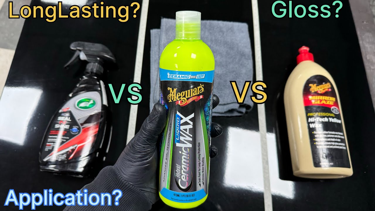 Full Review | Meguiars Hybrid Ceramic Liquid Wax Vs Turtlewax Ice Seal n Shine Vs Hi-Tech Yellow Wax