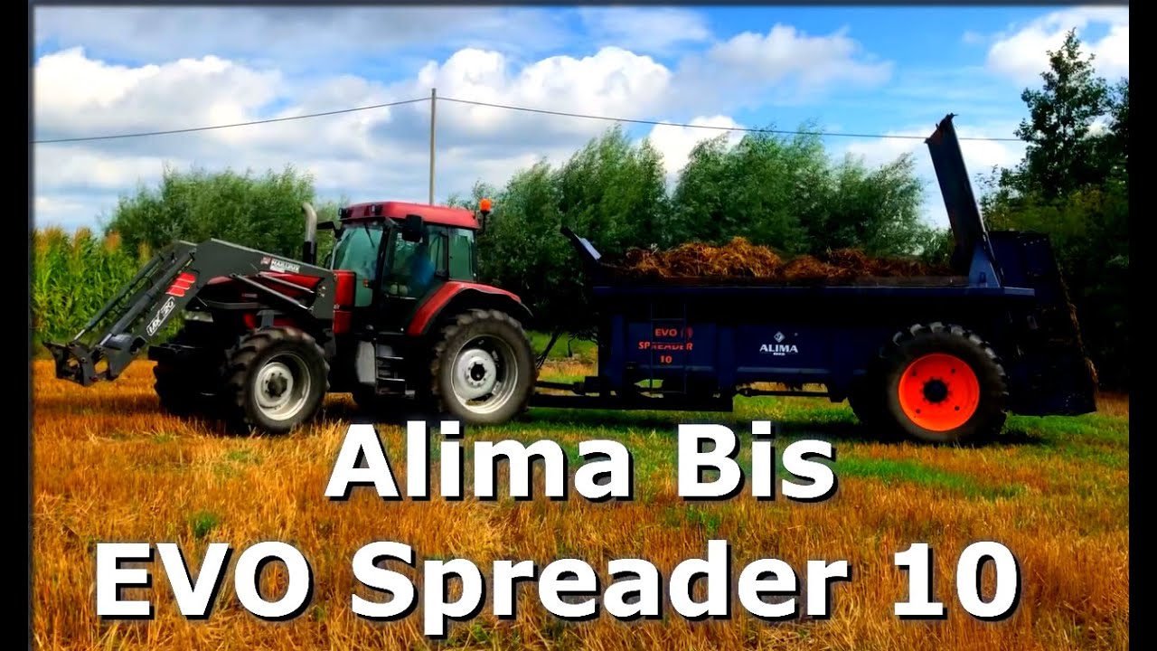 Obornik na pole 🔥 CASE Maxxum 120 ✔ rozrzutnik Alima Bis Evo Spreader 10