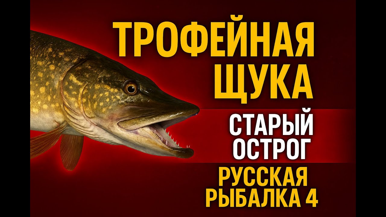 Трофейные щуки на Старом Остроге•Лучшая точка•Русская Рыбалка4#русскаярыбалка4#rr4#трофейнаящука