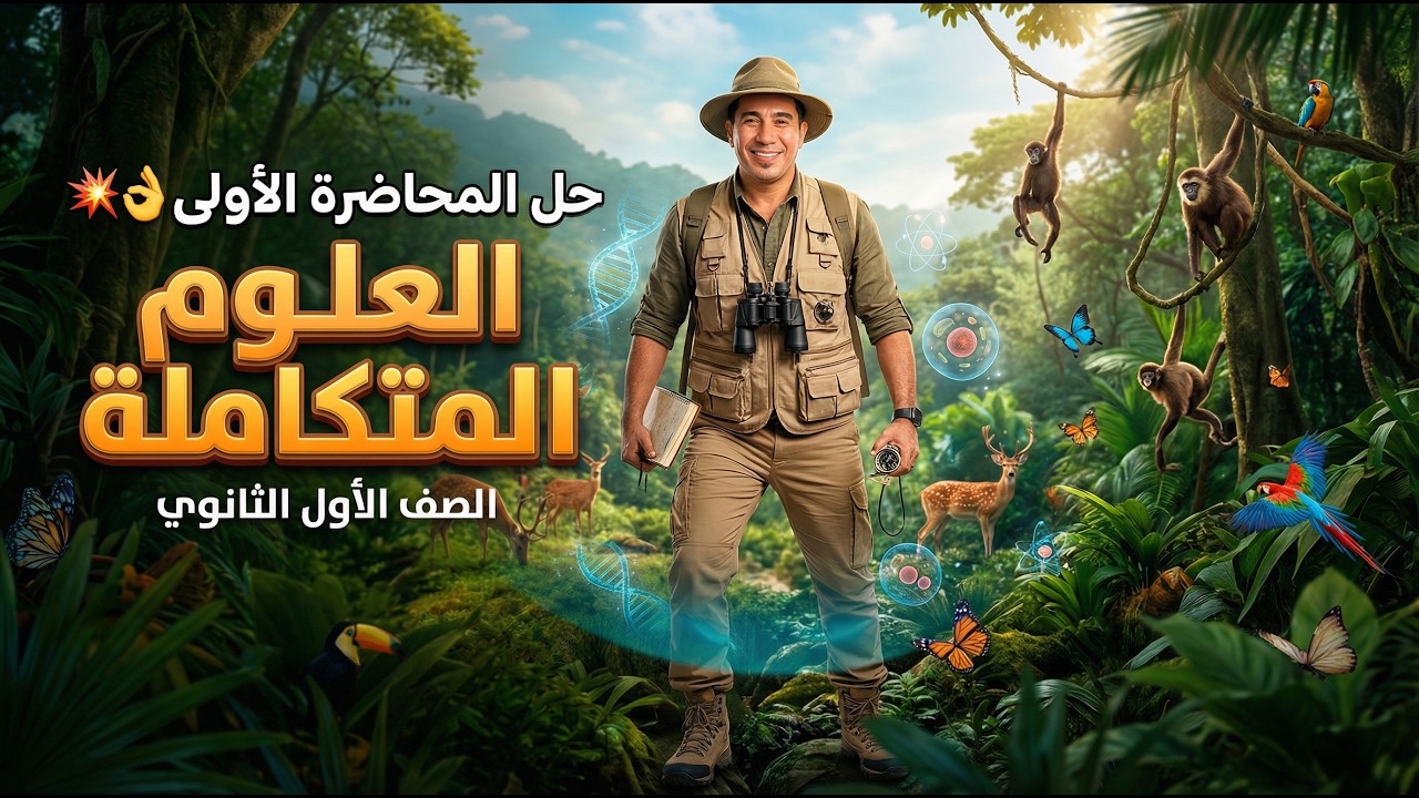 حل كتاب الامتحان علي المحاضرة الاولي ( العلوم المتكاملة ) الصف الاول الثانوي 💥👌