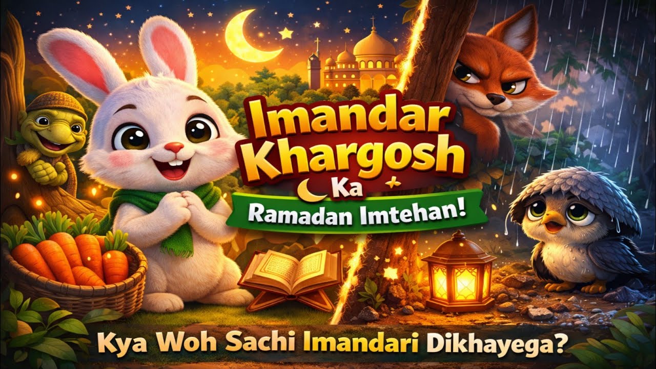 Imandar Khargosh 🐰 | Ramadan Ki Pyari Islamic Cartoon Story | Moral Kids Story in Urdu