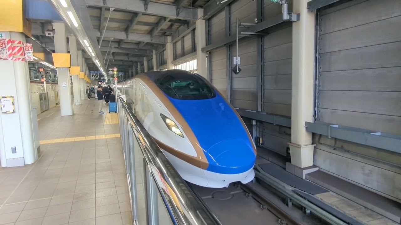 2026年2月21日北陸新幹線金沢(駅)11番のりば8528Eかがやき528号(長野·)東京行き停車中→発車 E7系F15編成運行(9541Eかがやき541号→)8528Eかがやき528号東京行き