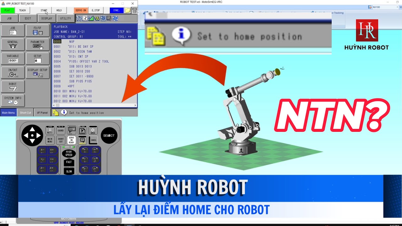 Huỳnh Robot || LẤY LẠI ĐIỂM HOME CHO ROBOT YASKAWA