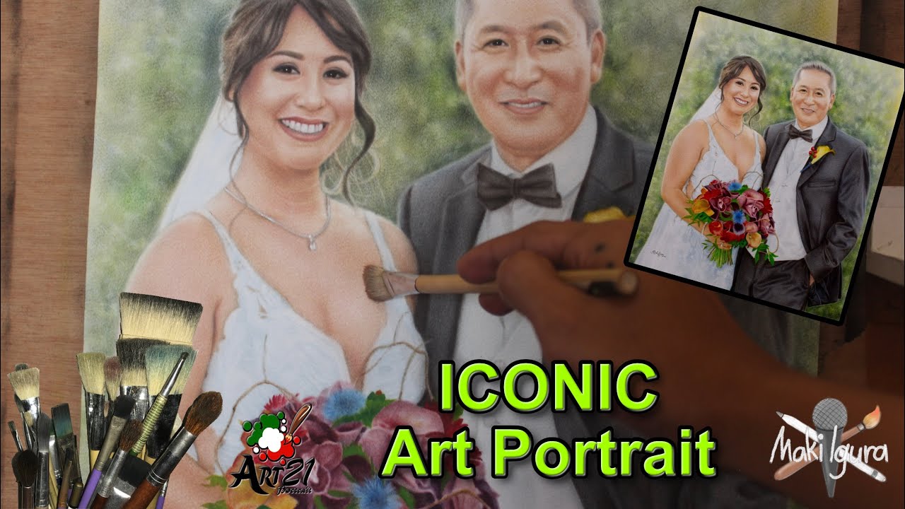 Dry Brush Oil Paint Art Portrait by Maki Igura