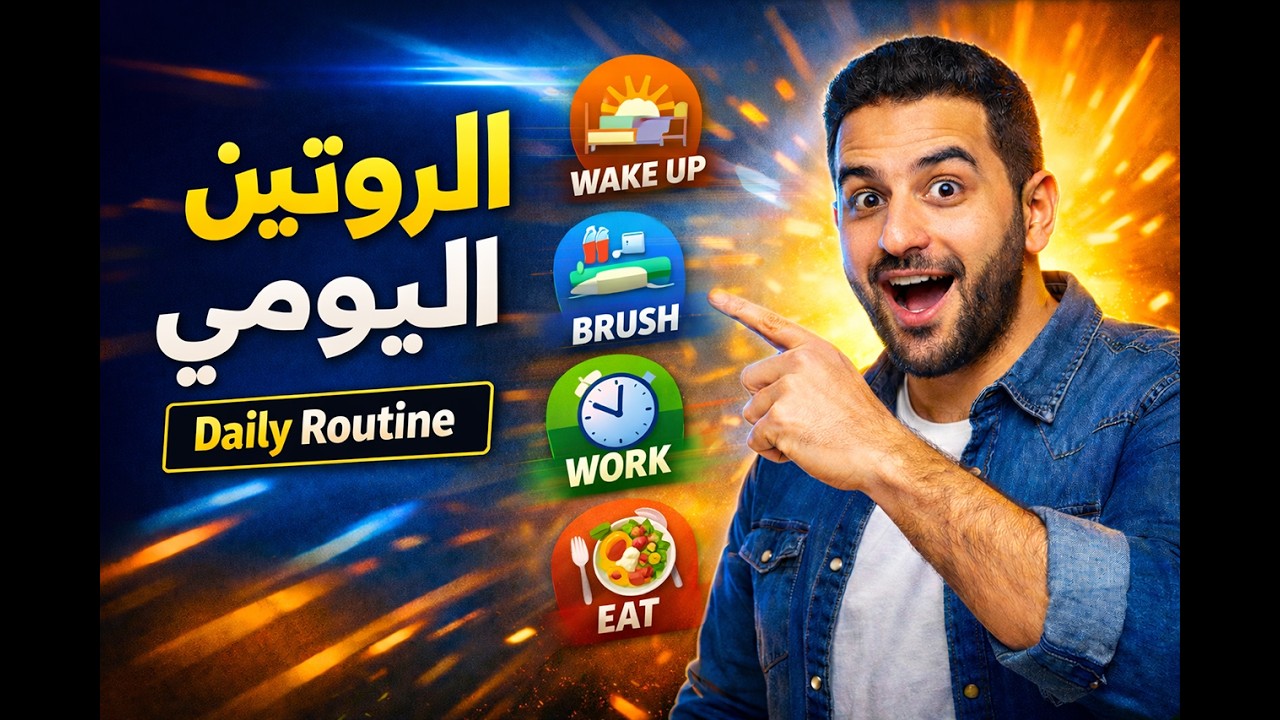 كلمات المستوى الأول -  الروتين اليومي