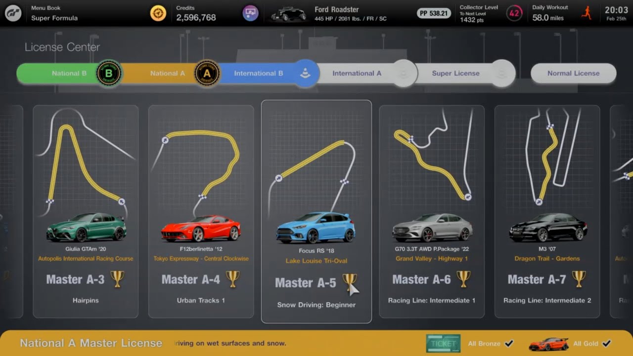 GT7 - Master National A-5 License - Gold