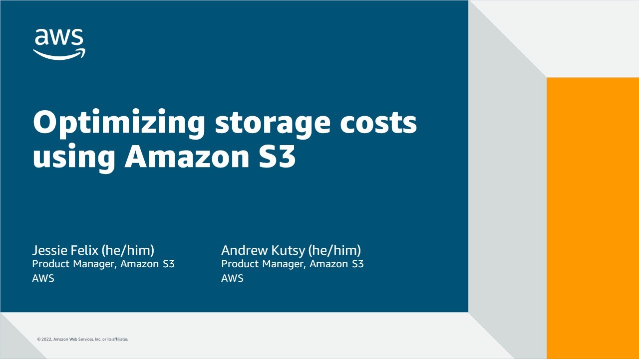 Optimizing storage costs using Amazon S3 - AWS Online Tech Talks