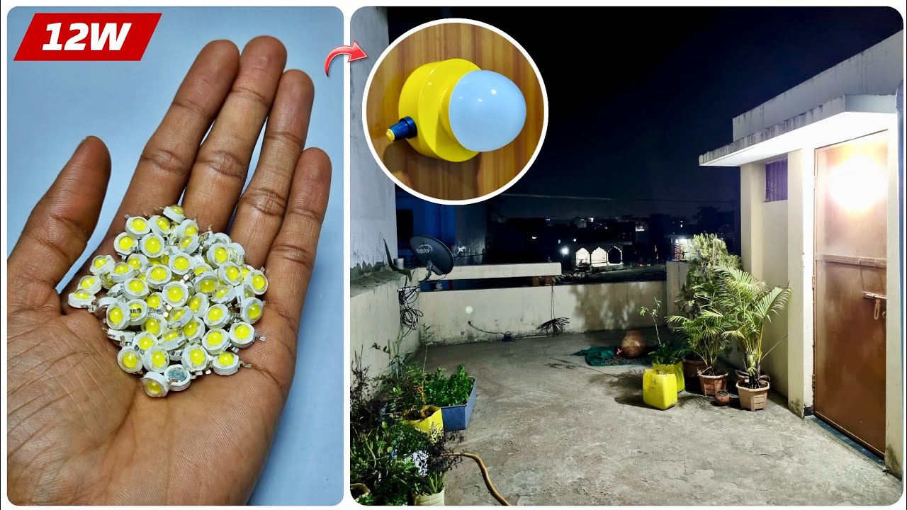How To Make Super Bright LED Emergency Light At Home. | DIY Rechargeable Light | CreativeShivaji