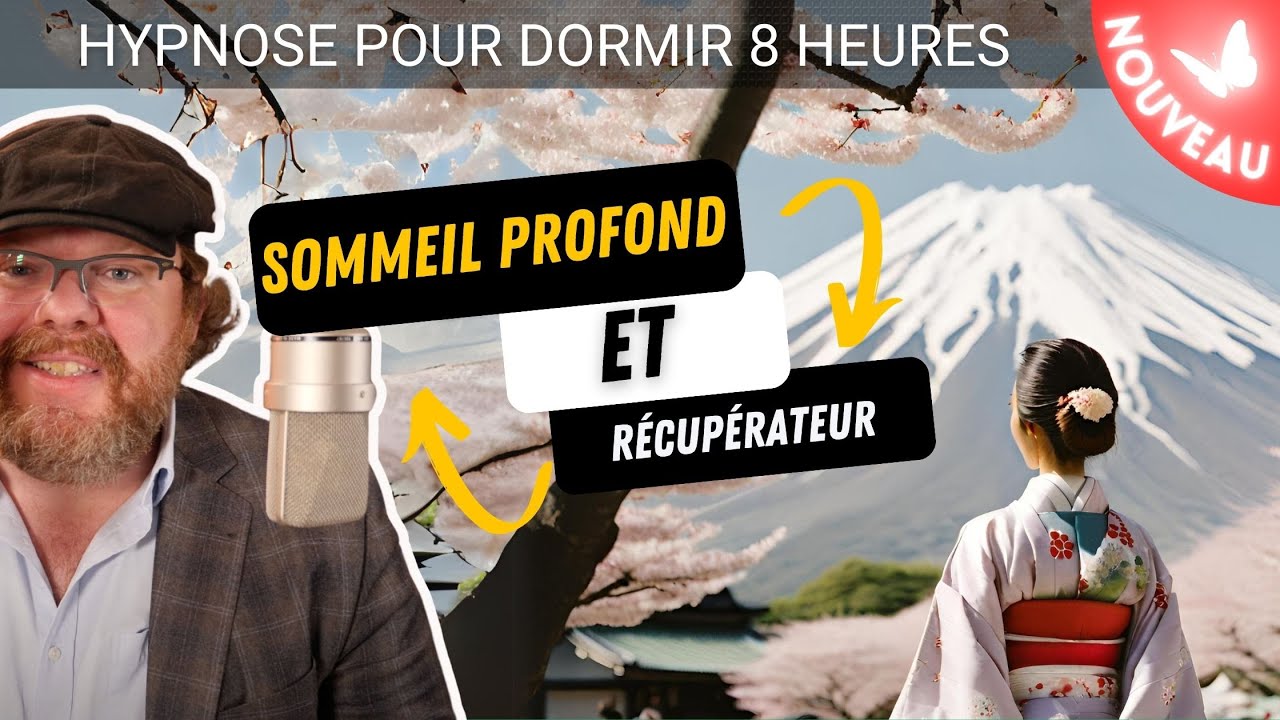 HYPNOSE POUR DORMIR 8 heures d'un sommeil profond et récupérateur [💮Les cerisiers en fleur au Japon]