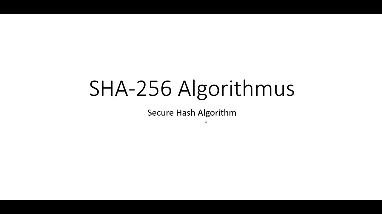 SHA 256 Algorithmus
