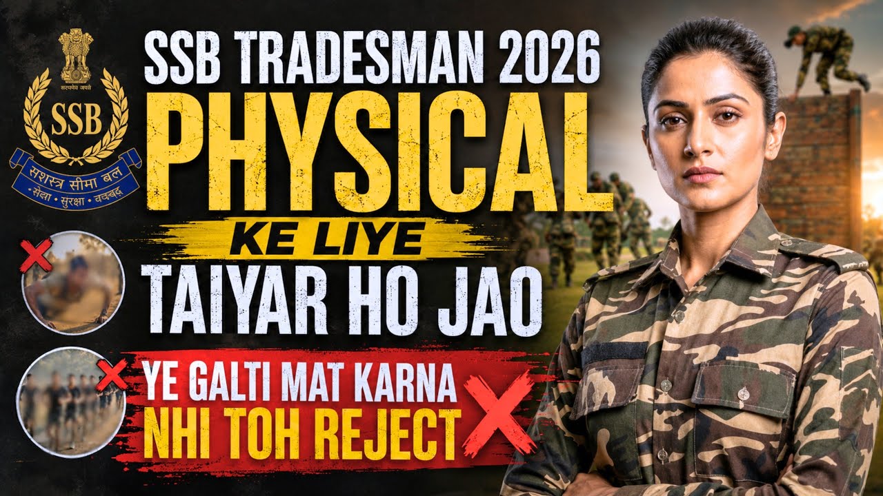 SSB Tradesman 2026 Physical Date 🔥 | Running, Height, Chest, Medical Full Details