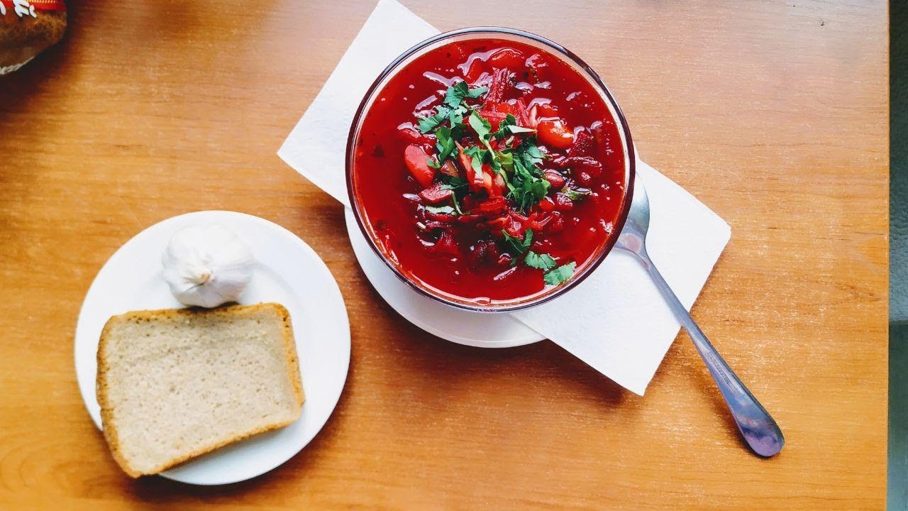 Борщ с фасолью к пампушкам!