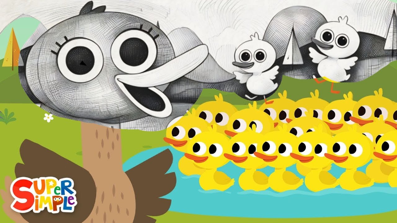 500 Ducks | Let's Draw and Color With Super Simple Songs  | Kids Songs | Nursery Rhymes