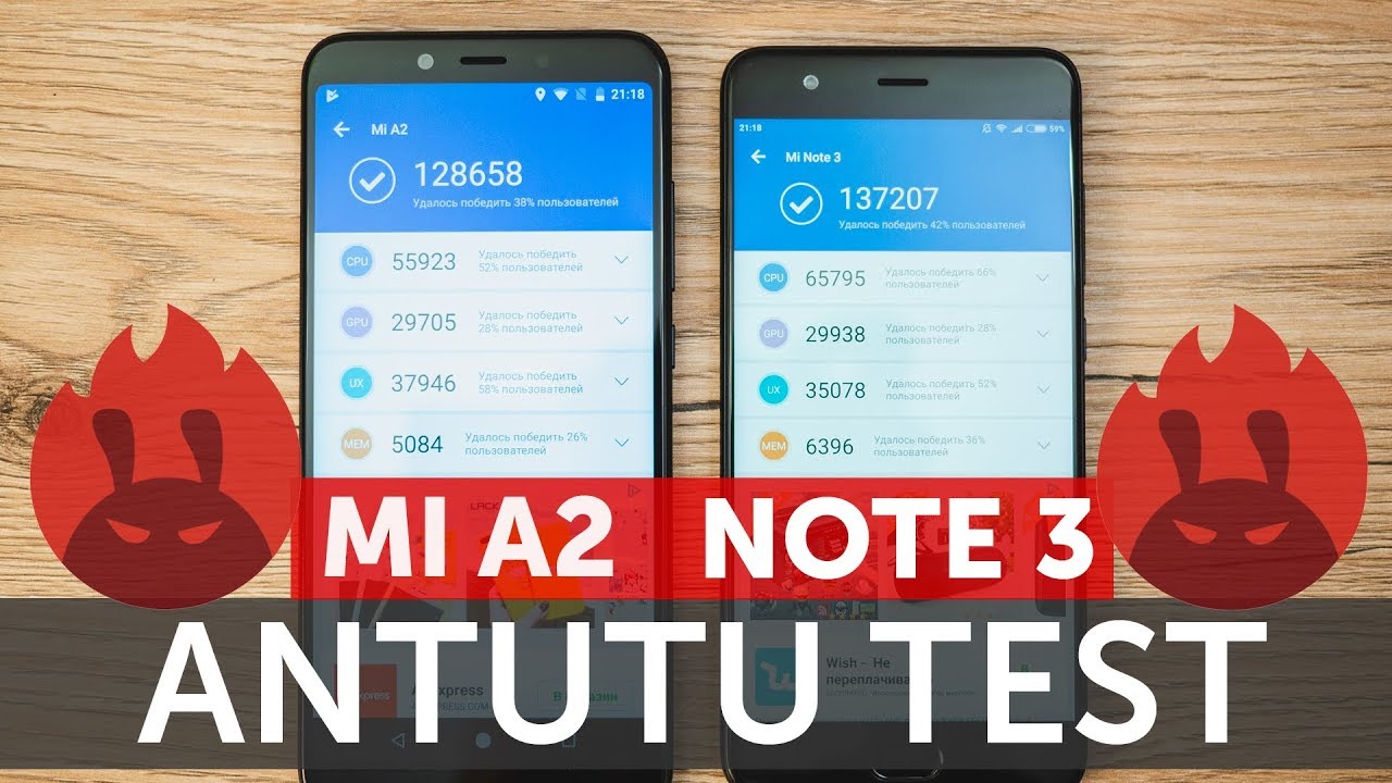 Xiaomi Mi A2 vs Mi Note 3 в AnTuTu сравнение производительности Snapdragon 660