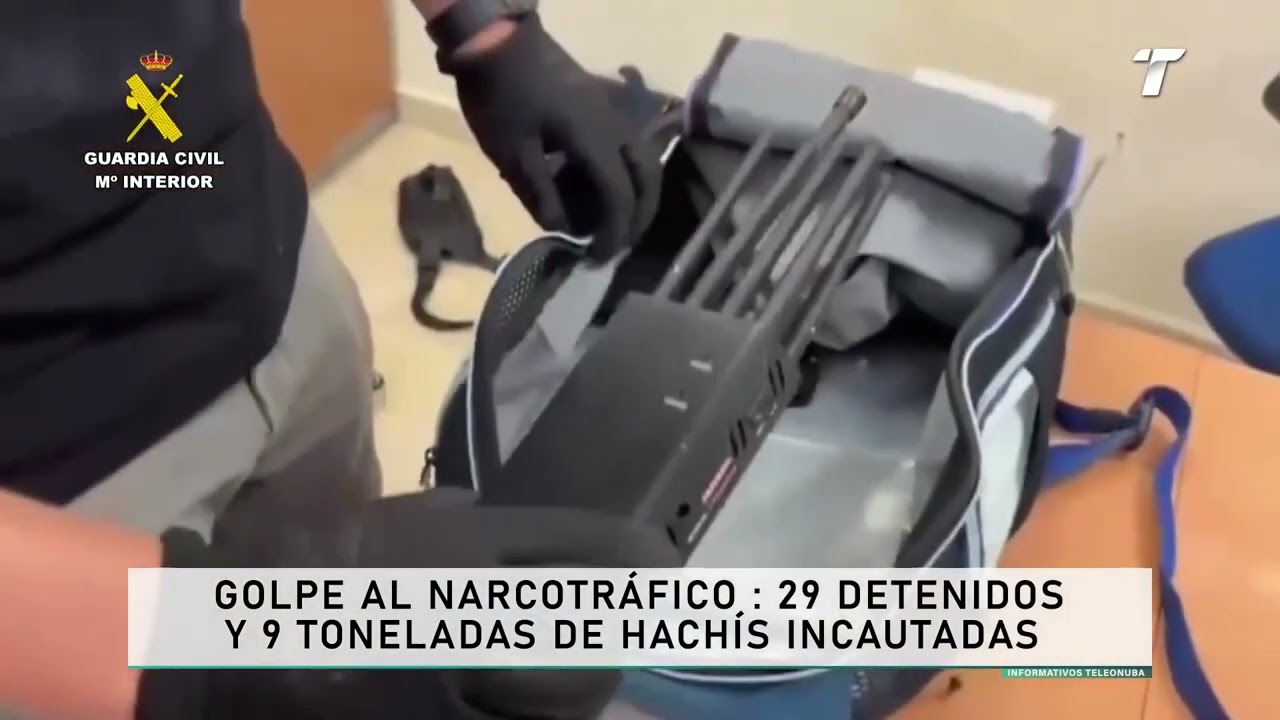 Golpe al narcotráfico: 29 detenidos y 9 toneladas de hachís incautadas