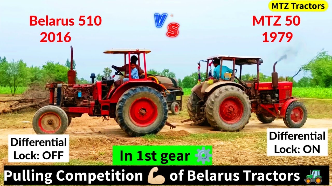 Pulling Competition 💪🏻 of Belarus Tractors 🚜 | Belarus 510 vs MTZ 50 power show | extreme powerful
