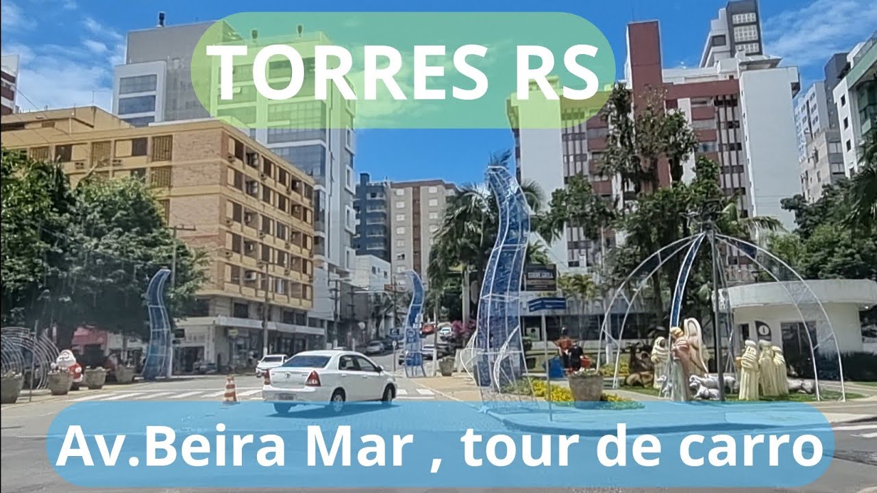 |4K|🌞🏖TORRES RS🏖🌞 - Dirigindo por Torres, Av.Beira Mar, Rio Mampituba, 11/12/24!!!