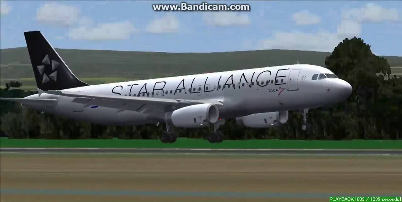 TACA Airlines A320 Monse&ntilde;or &Oacute;scar Arnulfo Romero International Airport MSLP El Salvador Landing FS9